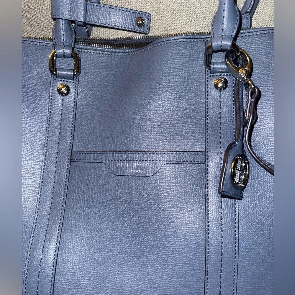 HENRI BENDEL WEST 57TH BRIEFCASE LAPTOP BAG W STRAP BLUE